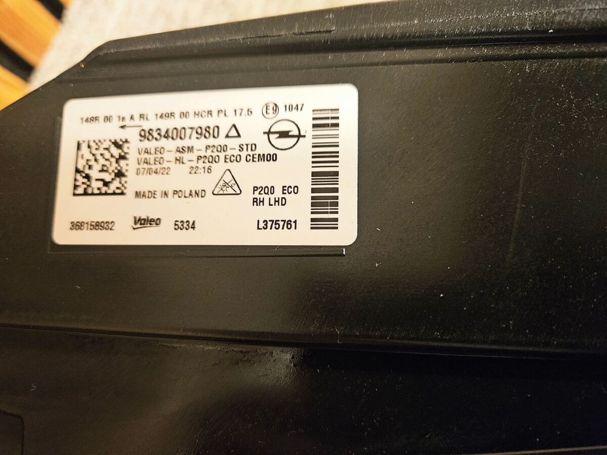 Faruri Dreapta Opel Mokka B 2024 9834007980 F2999