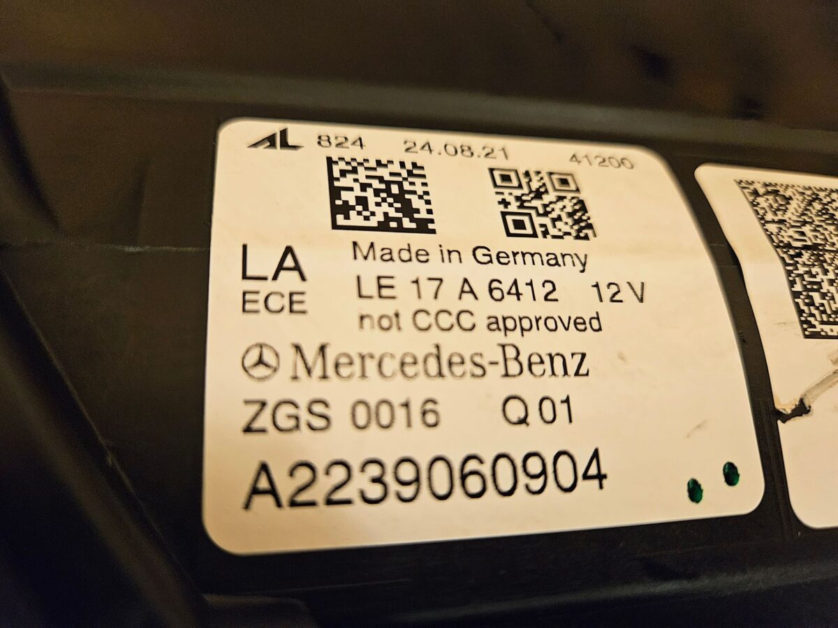 Faruri Stânga Mercedes S, AMG S W223 2025 A2239060904 F1015