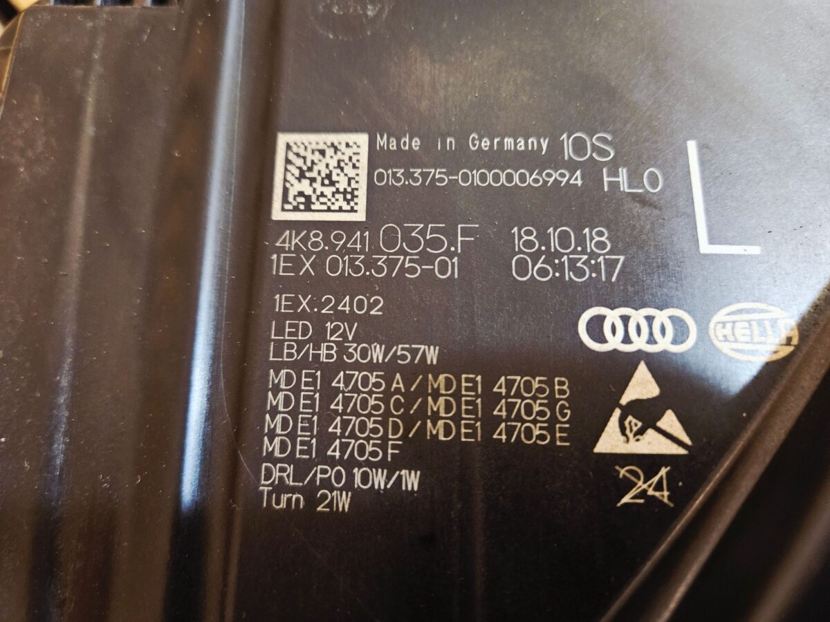 Faruri Stânga Audi A7, S7 4K8 2020 4K8941035F A7 F3166