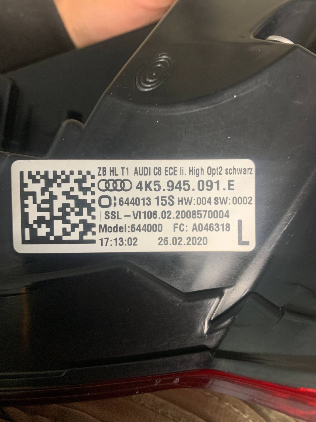 Stopuri Audi A6, S6 C8 4K 2024 S166 A6 4K5945091E
