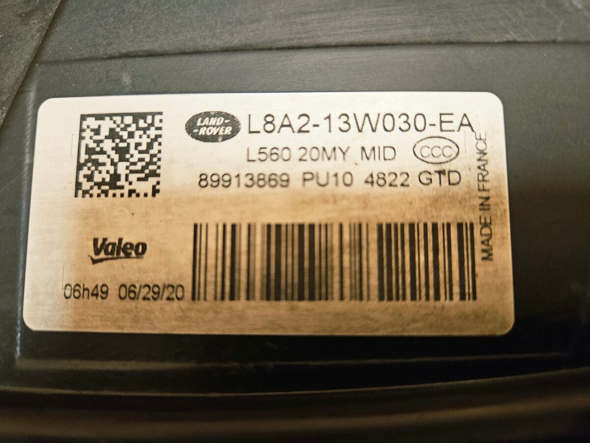 Faruri Stânga Land Rover Range Velar 2018 L8A213W030 F3884 L8A13W030EA