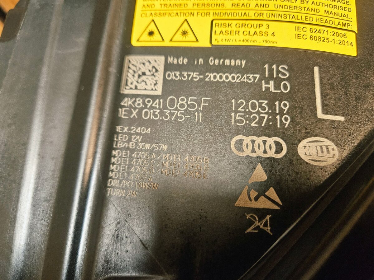 Faruri Stânga Audi A7, S7 4K8 2020 4K8941085F A7 F3940