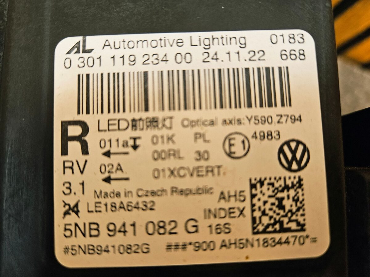 Faruri Dreapta Volkswagen Tiguan 2022 5NB941082G F3877