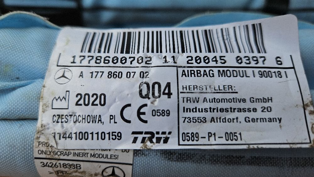 Airbag Dreapta Mercedes A W177 2018 A177860070