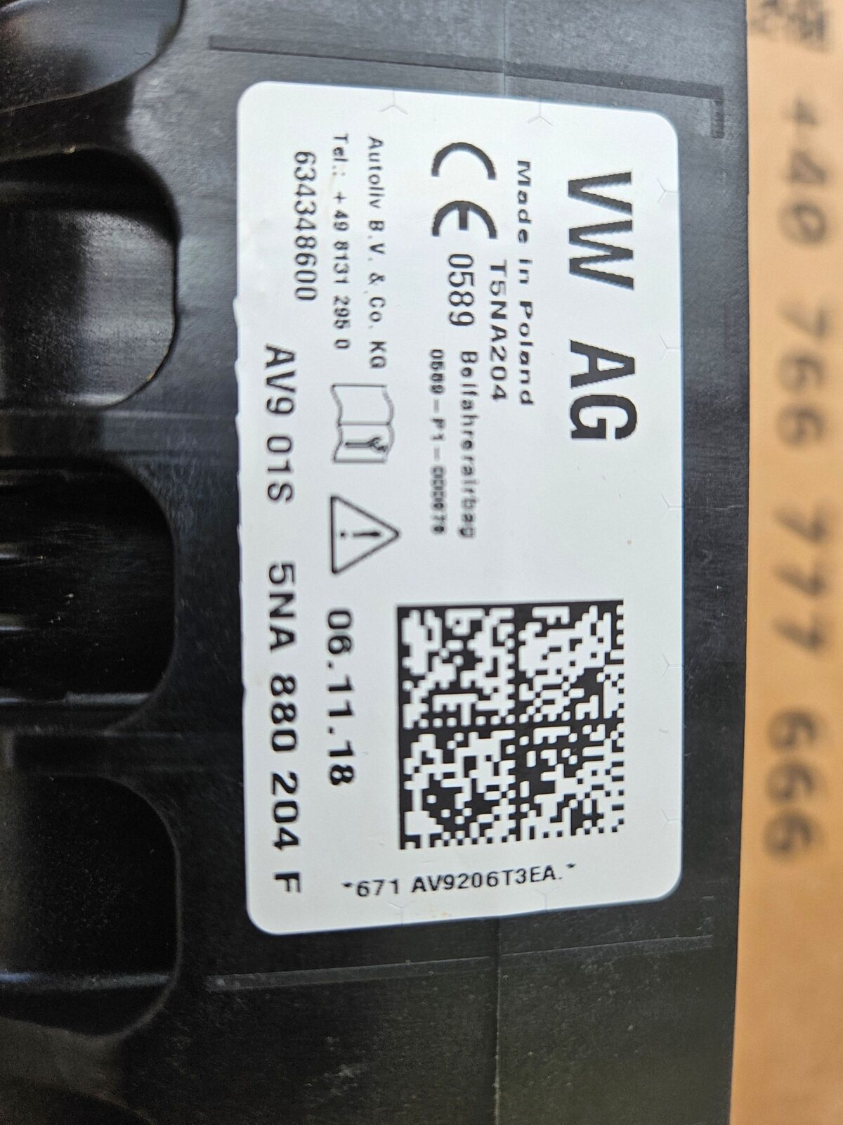 Airbag Dreapta Volkswagen Tiguan 2020 5NA880204F